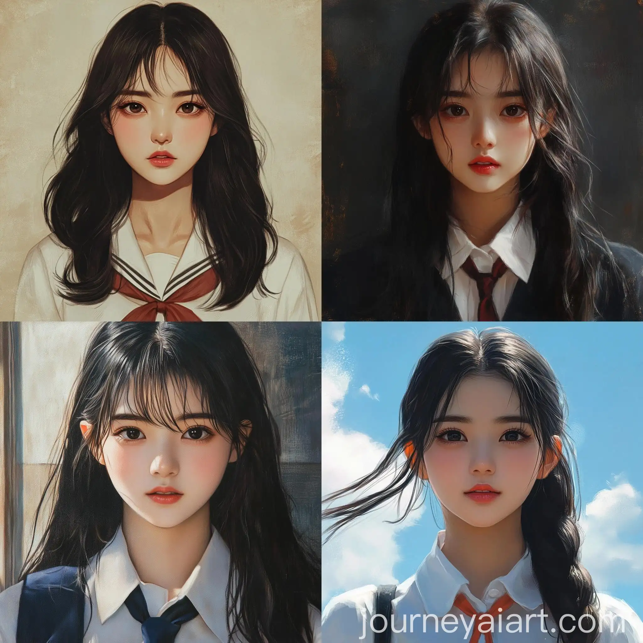 High-School-Korean-Girl-in-Traditional-Attire