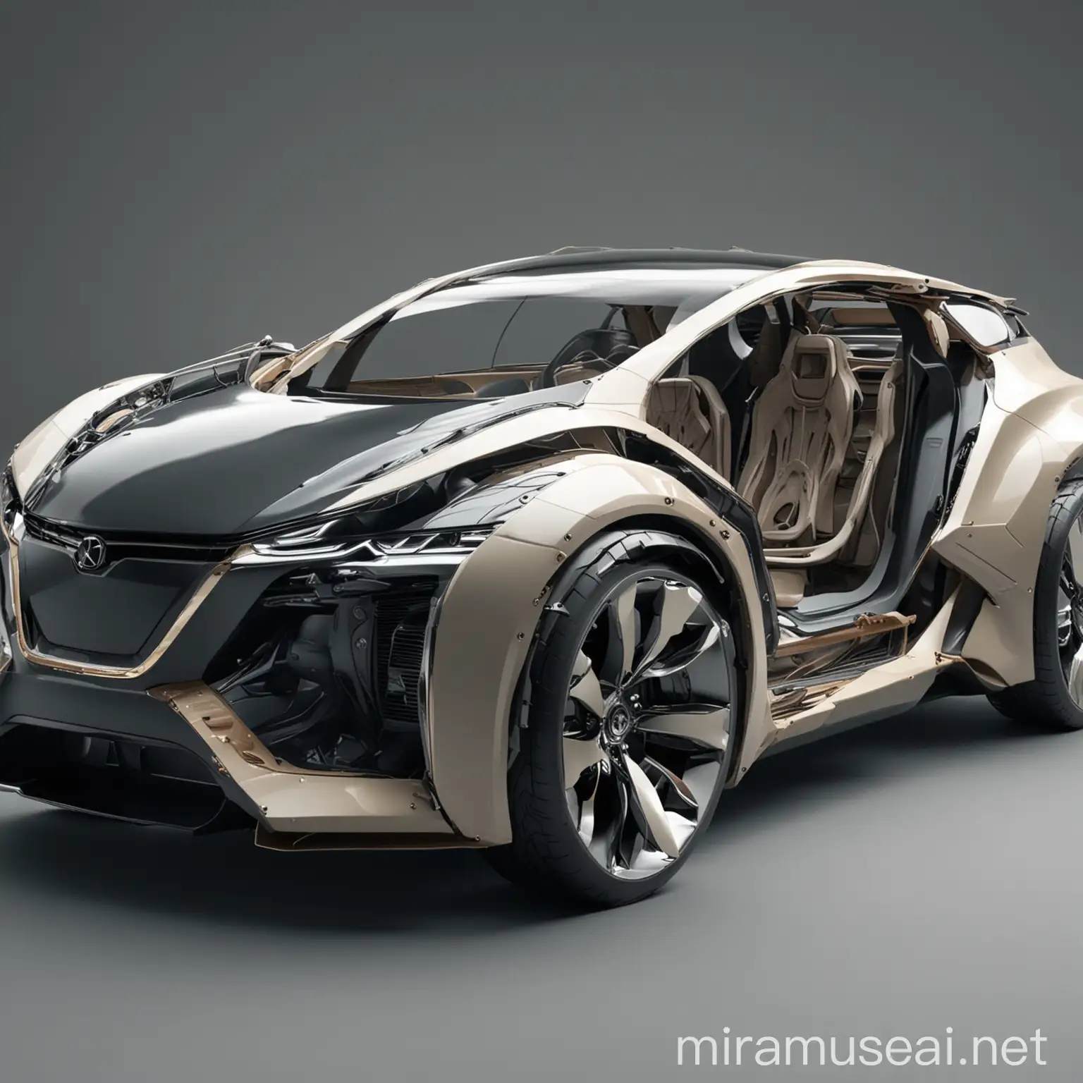 Futuristic Bionic Design Concept for a New Car