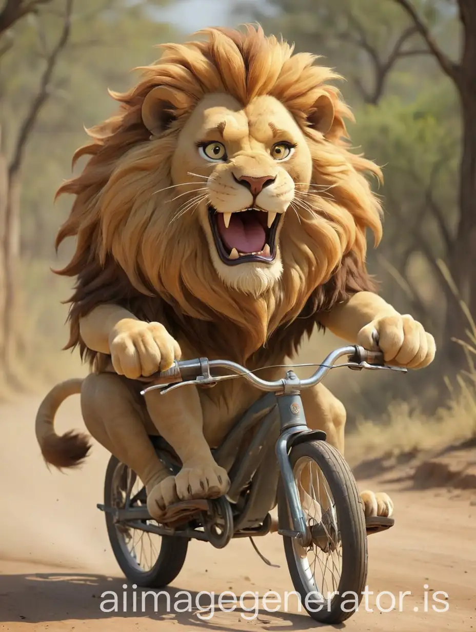 Lion-Riding-a-Bicycle-in-a-Scenic-Outdoor-Setting