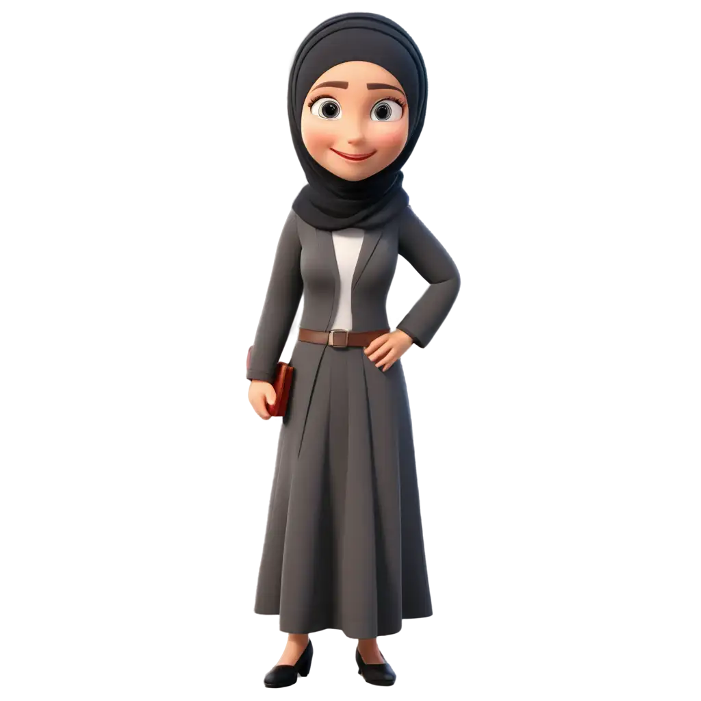 Female-Teacher-Wearing-a-Hijab-PNG-HighQuality-Animated-Image-for-Educational-and-Cultural-Contexts