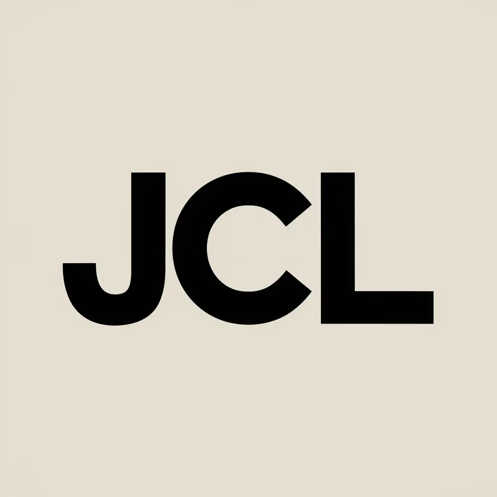 a vector logo design,with the text "JCL", main symbol:JCL,Minimalistic,clear background