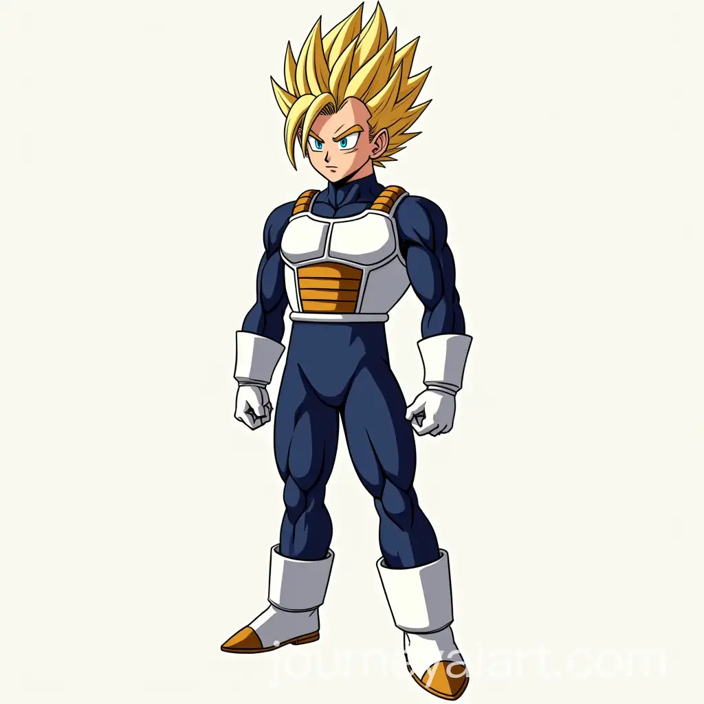 Dragon-Ball-Z-Style-Saiyan-Teen-with-Battle-Armor-in-Action