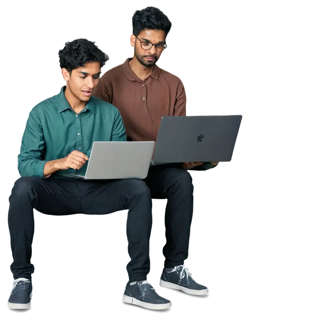 Young-Indian-Men-Students-Learning-Film-Editing-Using-Laptops-PNG-Image-for-Educational-and-Creative-Projects