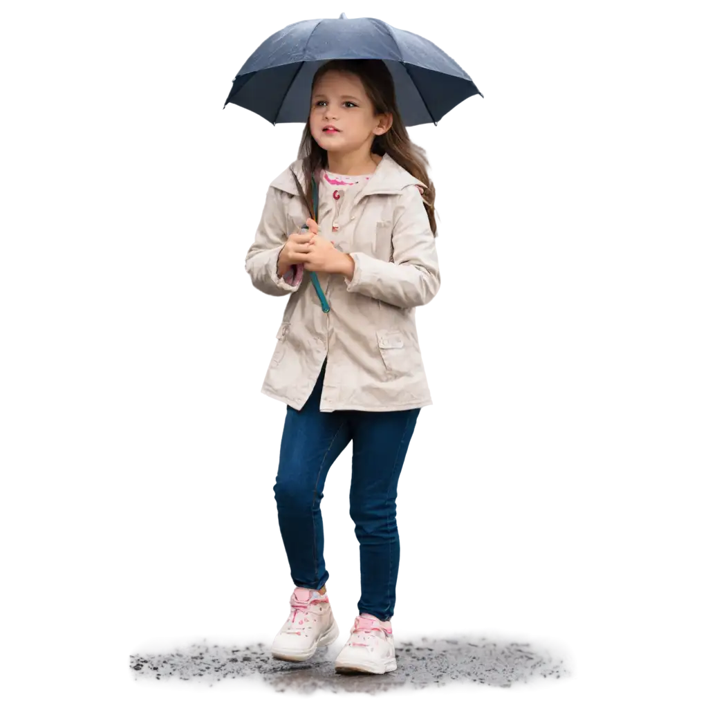 Little-Girl-Walking-in-the-Rain-PNG-Image-HighQuality-Transparent-Artwork-for-Versatile-Use