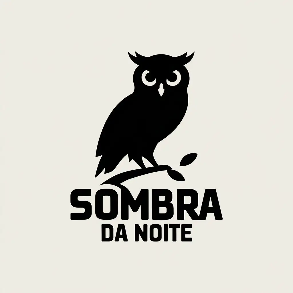 LOGO Design for Sombra da Noite Minimalist Vector Text with Clear Background for Entertainment Industry