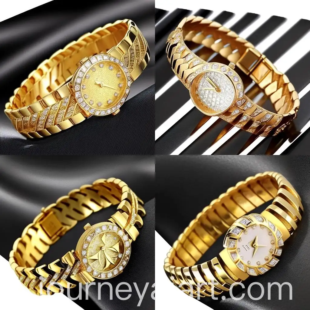 Elegant-Ladies-Gold-Watches-on-Display