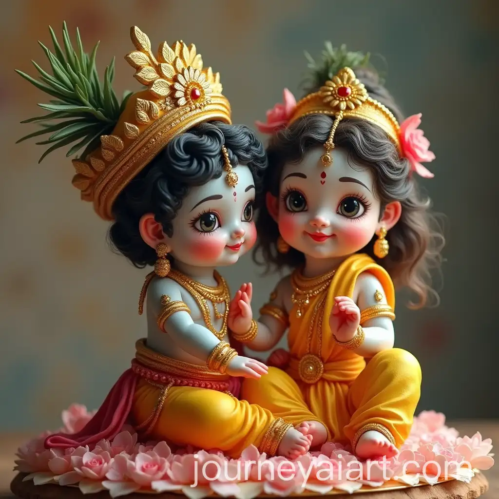 Little-Sri-Krishna-with-Yasodha-in-a-Serene-Setting