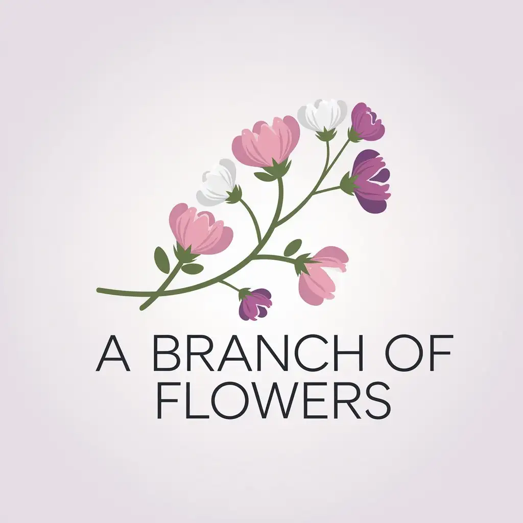 LOGO-Design-For-Branch-of-Flowers-Minimalistic-Vector-with-Floral-Theme