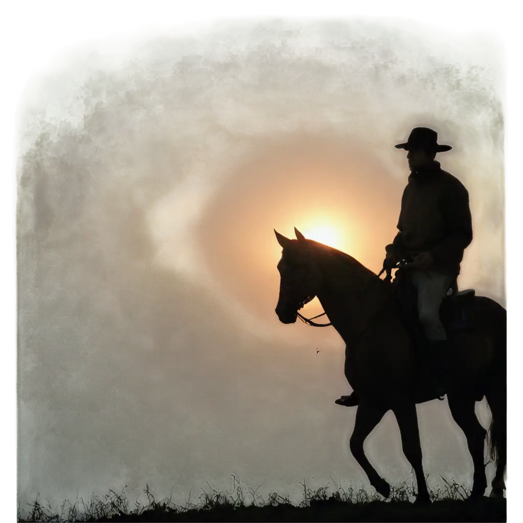 HighQuality-PNG-Image-of-Silhouette-Man-Riding-Horse-Against-Sunset