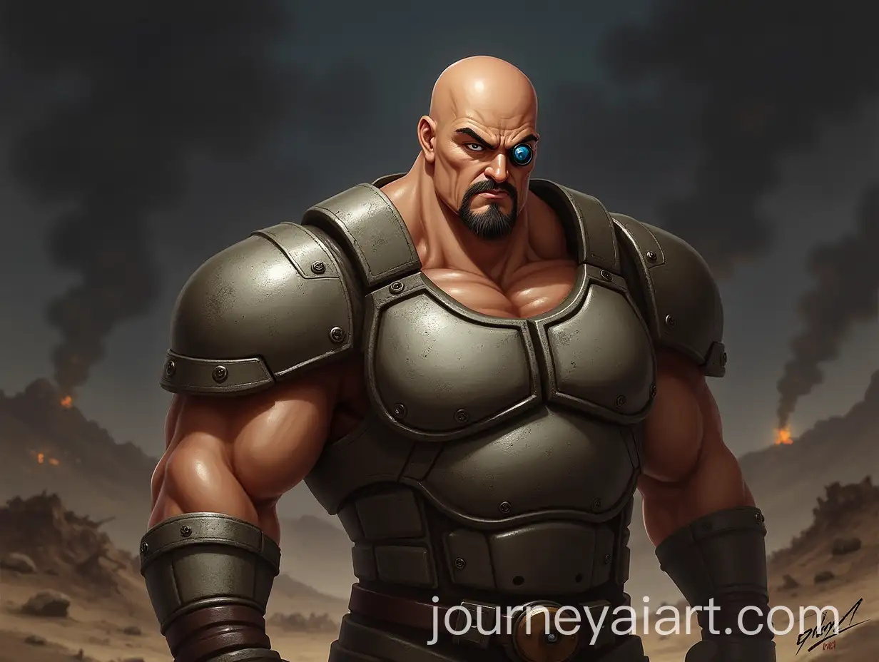 Futuristic-Warrior-in-Desolate-Battlefield-Environment