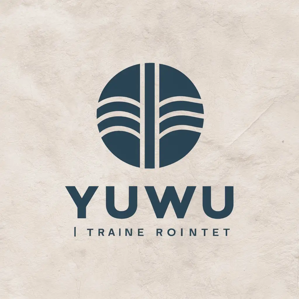 a vector logo design,with the text "yuwu", main symbol:blue,Moderate,be used in Travel industry,clear background