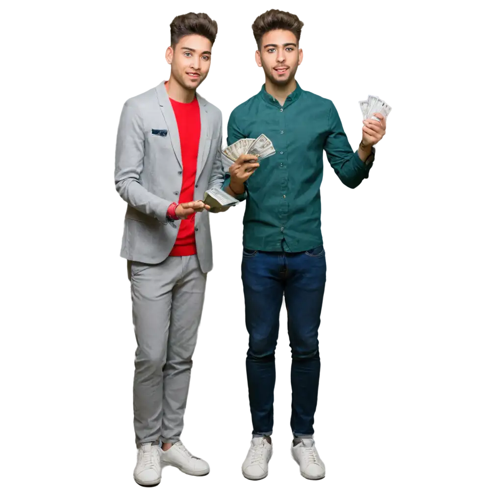 Two-Indian-18YearOld-Boys-Holding-Money-HighQuality-PNG-Image