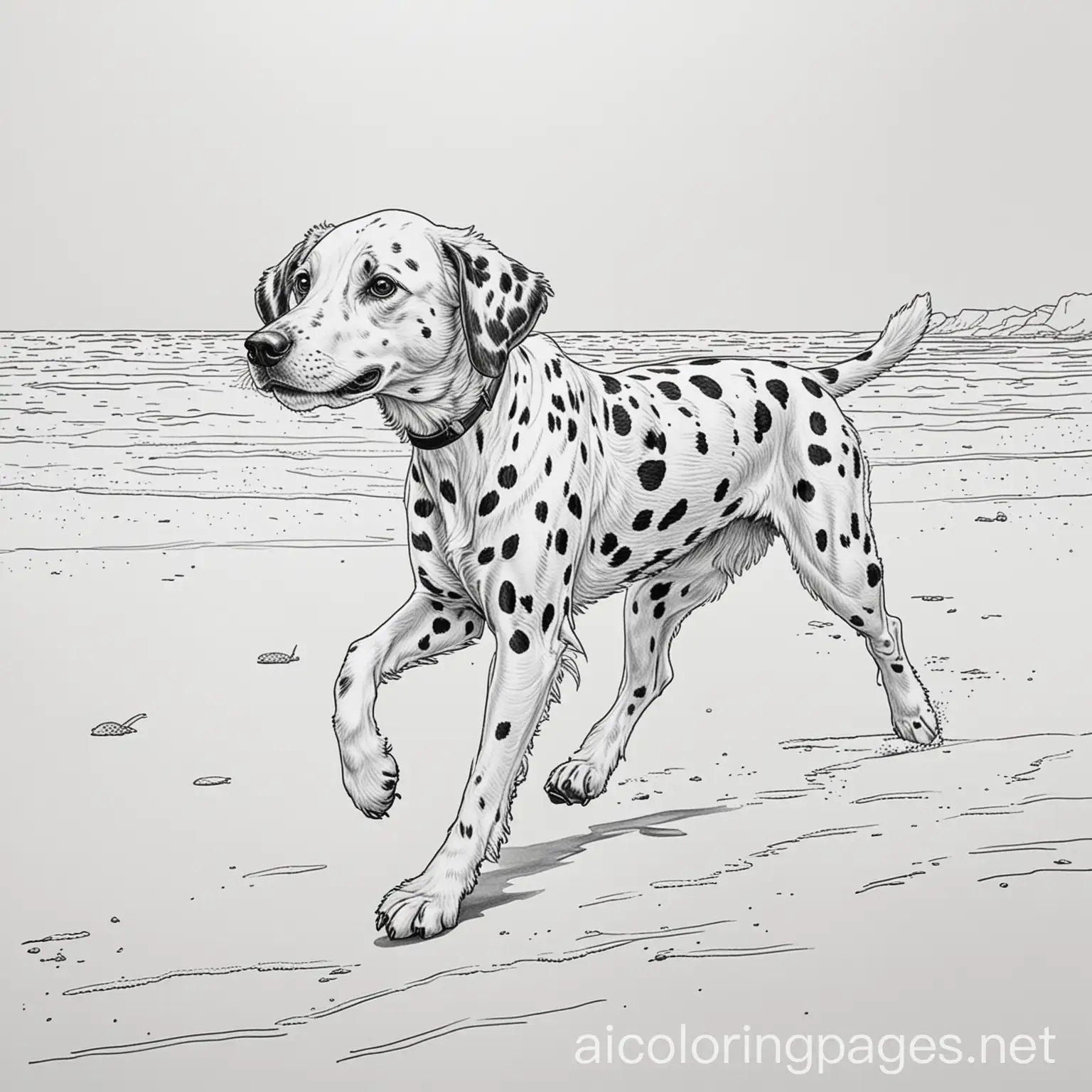 Dalmatian-Coloring-Page-Playful-Puppy-on-Beach