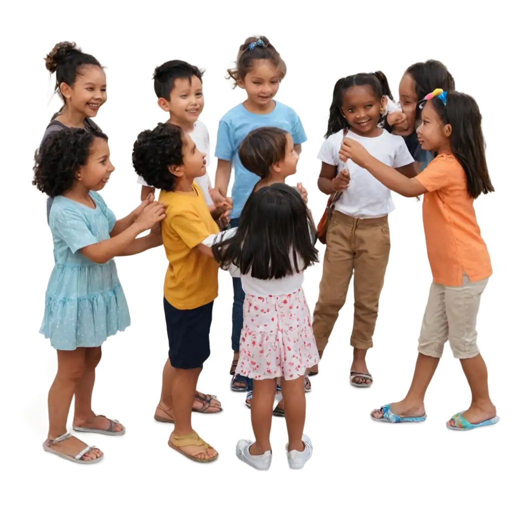 Diverse-Children-Representing-Nations-Greet-Each-Other-in-PNG-Format