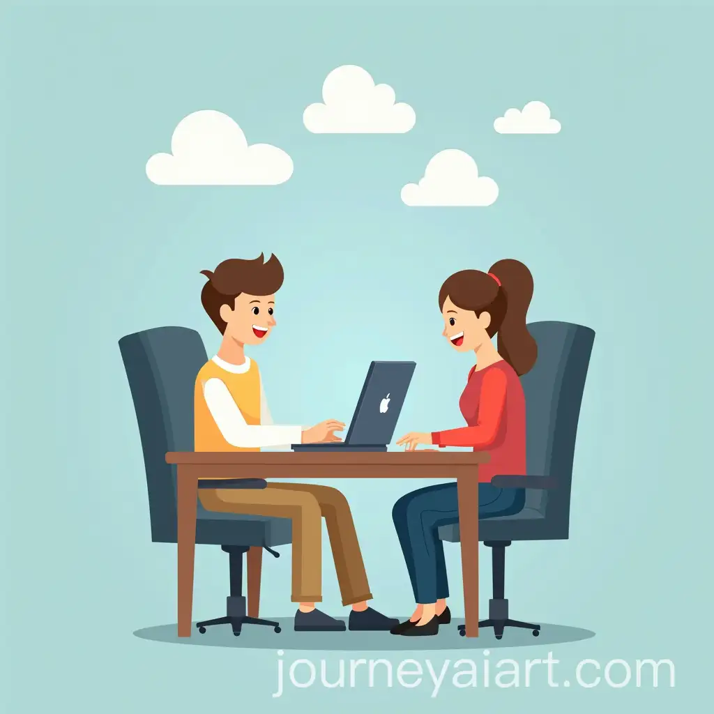 Professional-Contact-Center-Interaction-Between-Guy-and-Girl