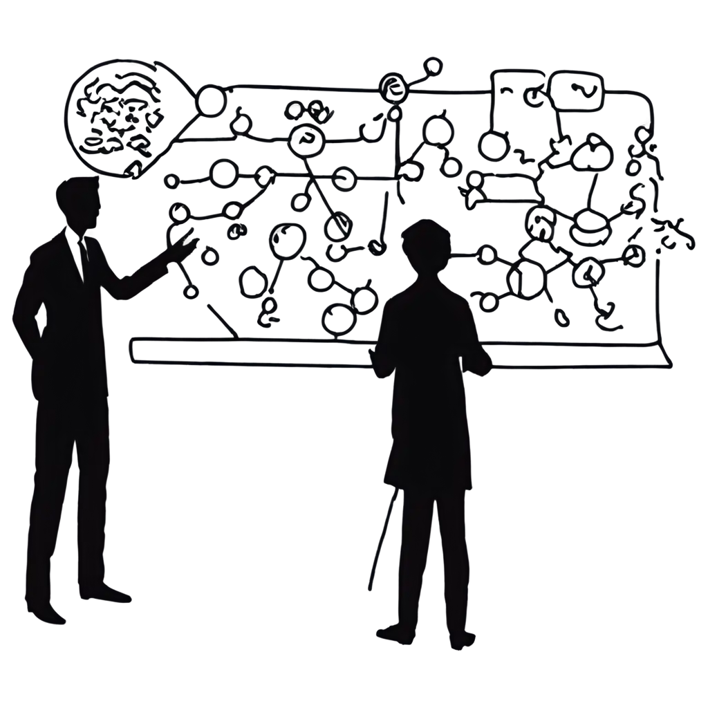 Iconic-Schematic-of-a-Male-Teacher-Teaching-at-a-University-PNG-Image-for-Educational-Design