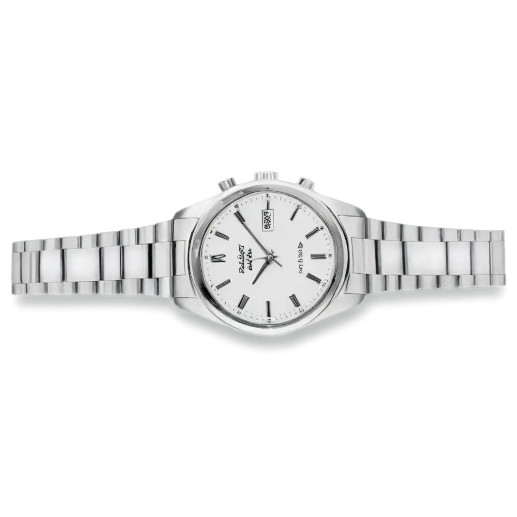 Silver-Watch-PNG-Image-HighQuality-Transparent-Background-for-Versatile-Use