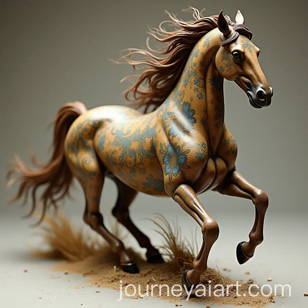 Galloping-Horses-in-Vintage-Tattoo-Style