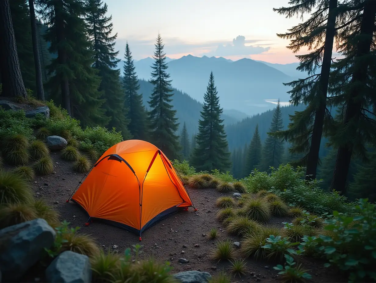 Cascadia backcountry camping vertical