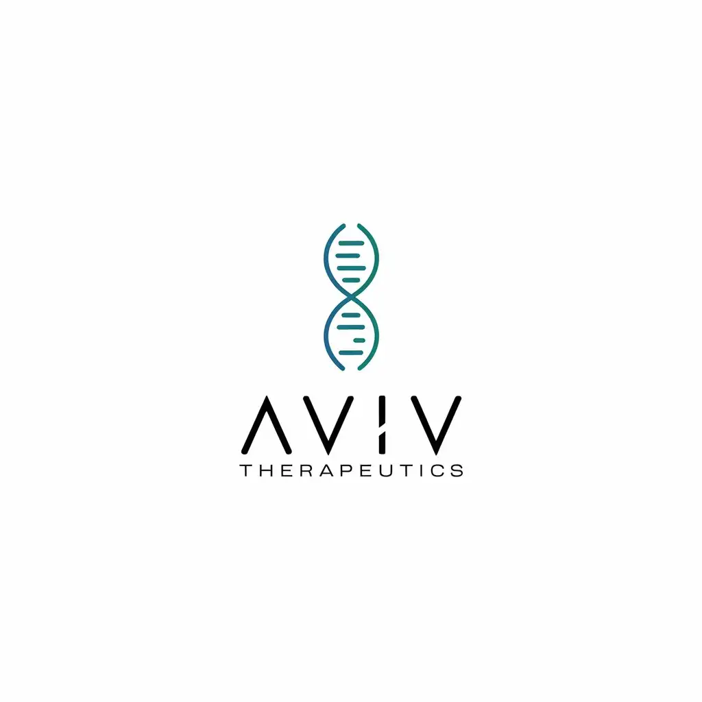 LOGO Design for Aviv Therapeutics BiotechInspired Minimalist Vector with Clear Background for Medicine and Dentistry