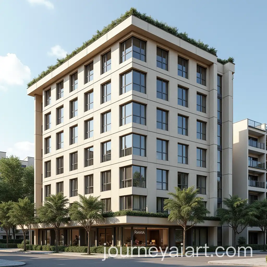 Hotel-Exterior-Wallpaper-Design-with-Modern-Architecture-and-Outdoor-Elements