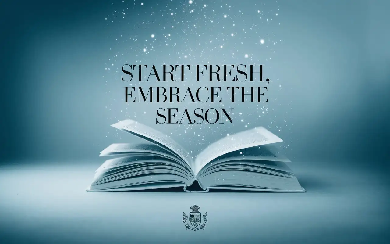 Minimalist-Poster-of-Open-Book-with-Snowflakes-and-Seasonal-Message