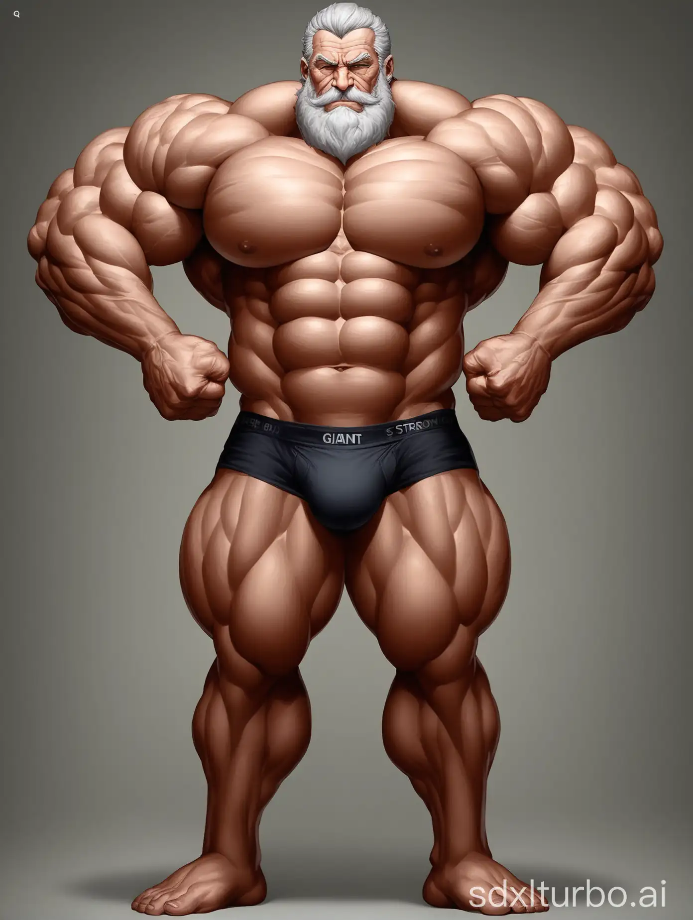 Elderly-Giant-Bodybuilder-Flexing-Muscles-in-Underwear