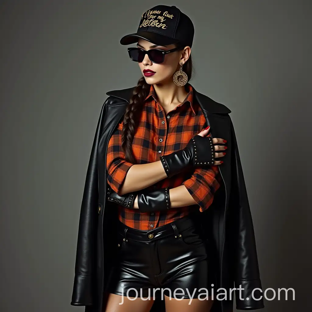 Stylish-Romanian-Woman-in-Black-Leather-Fashion-with-Bold-Accessories