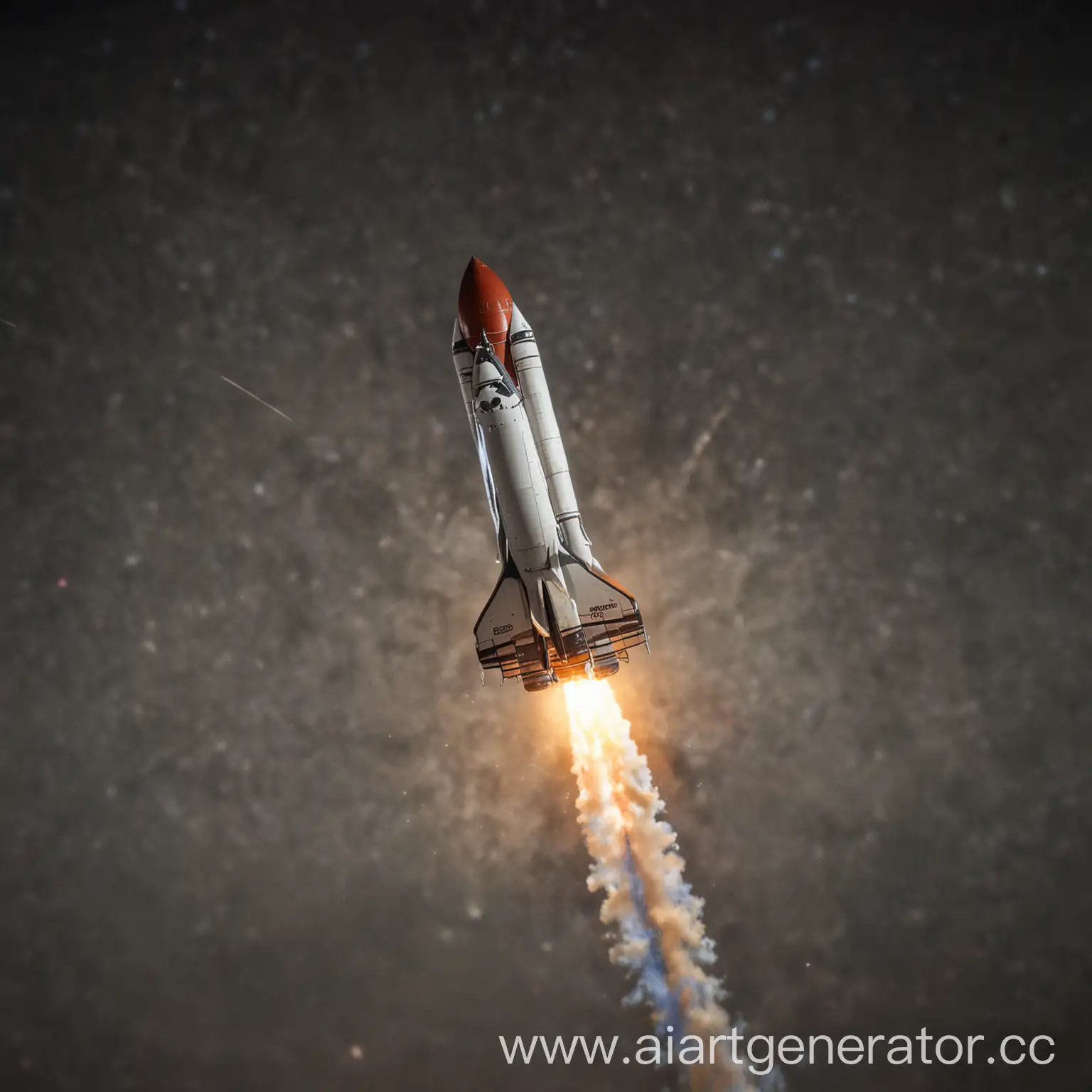 Colorful-Rocket-Launching-into-a-Starry-Night-Sky