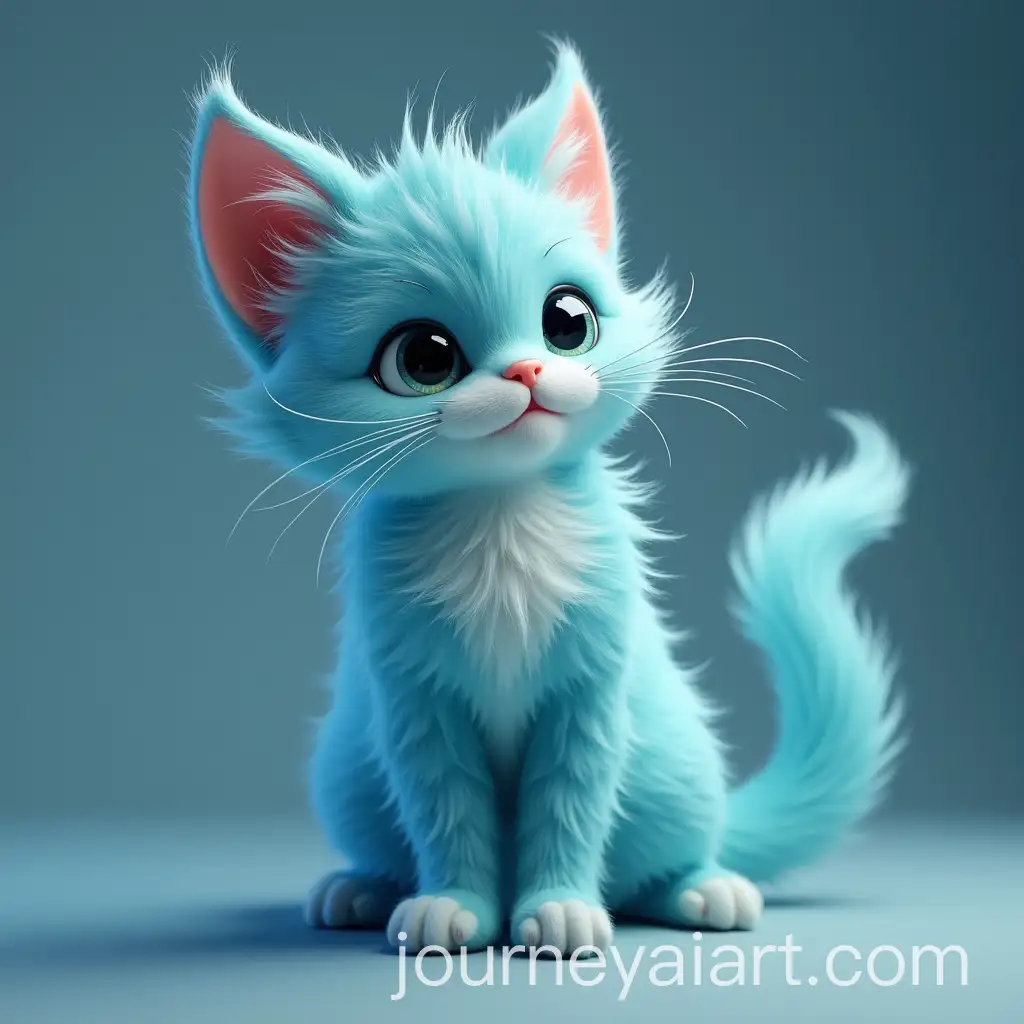Cat-with-Bold-Cyan-Hair-and-Unique-Style