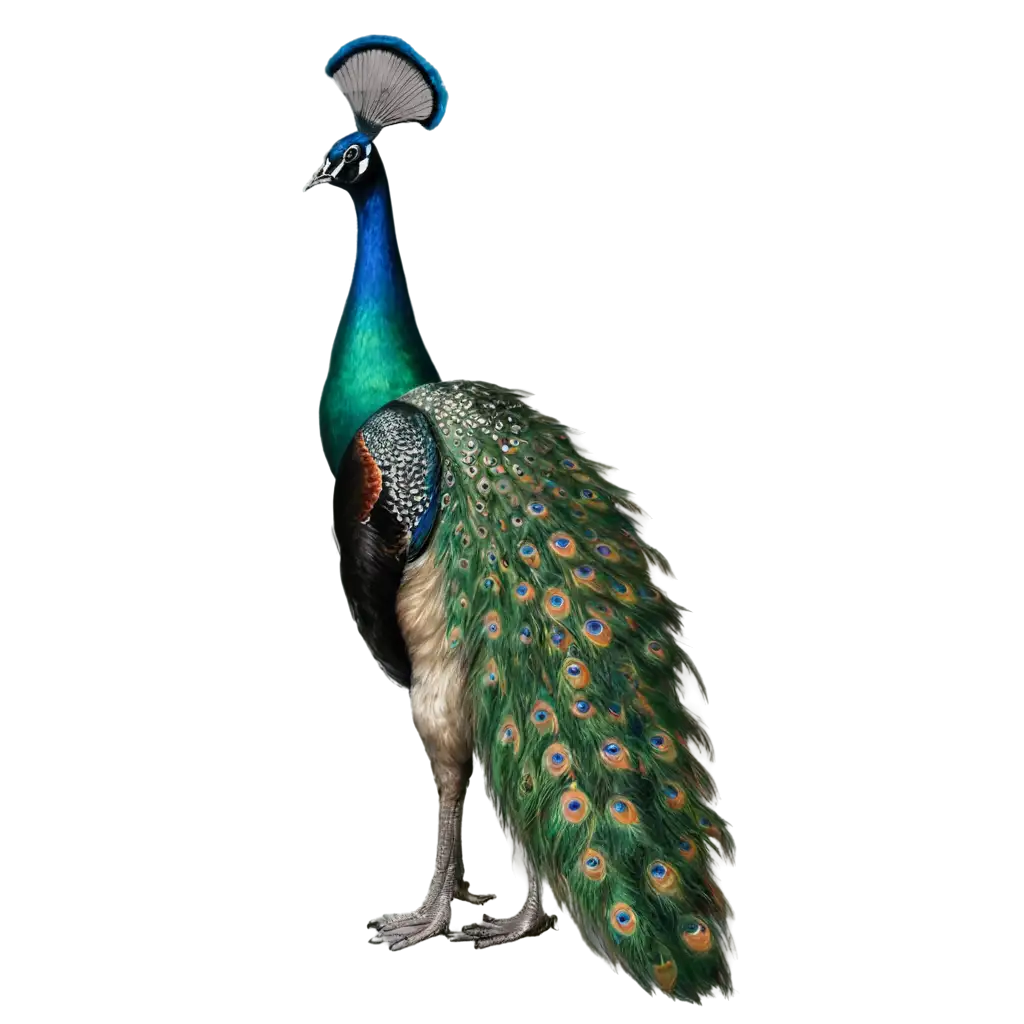 Hunting-Peacock-PNG-Vibrant-Wildlife-Image-for-Digital-Art-and-Design