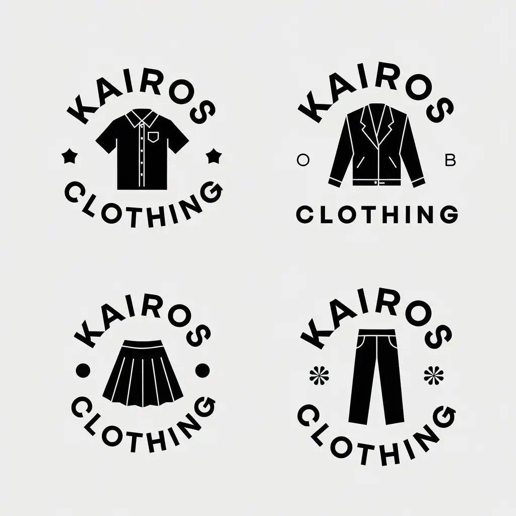 Four-Vector-Logo-Designs-for-KaiAI-Art-Prompt-Expansionros-Clothing-Brand-in-Illustrator