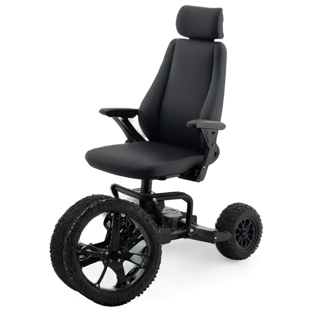 PNG-Image-of-a-Chair-with-Wheels-Racing-on-a-Track-HighQuality-Transparent-Background-for-Creative-Use