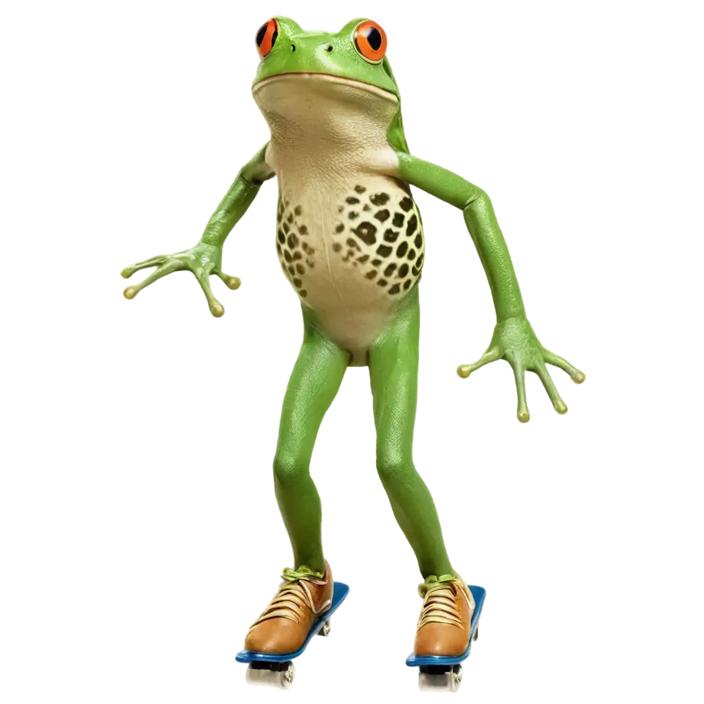 HighQuality-PNG-Image-of-a-Frog-Skating-with-Crossed-Arms