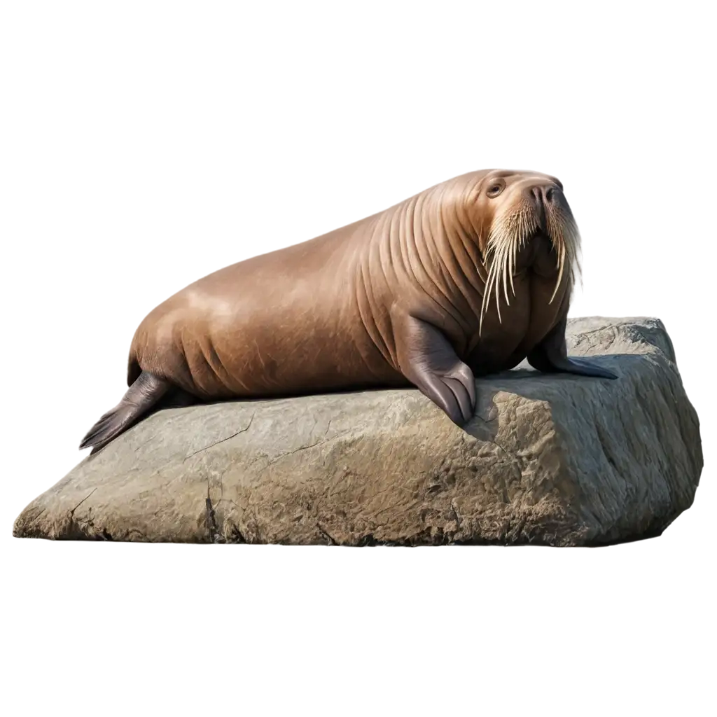 Walrus-on-Rock-PNG-Image-HighQuality-Transparent-Artwork-for-Diverse-Uses