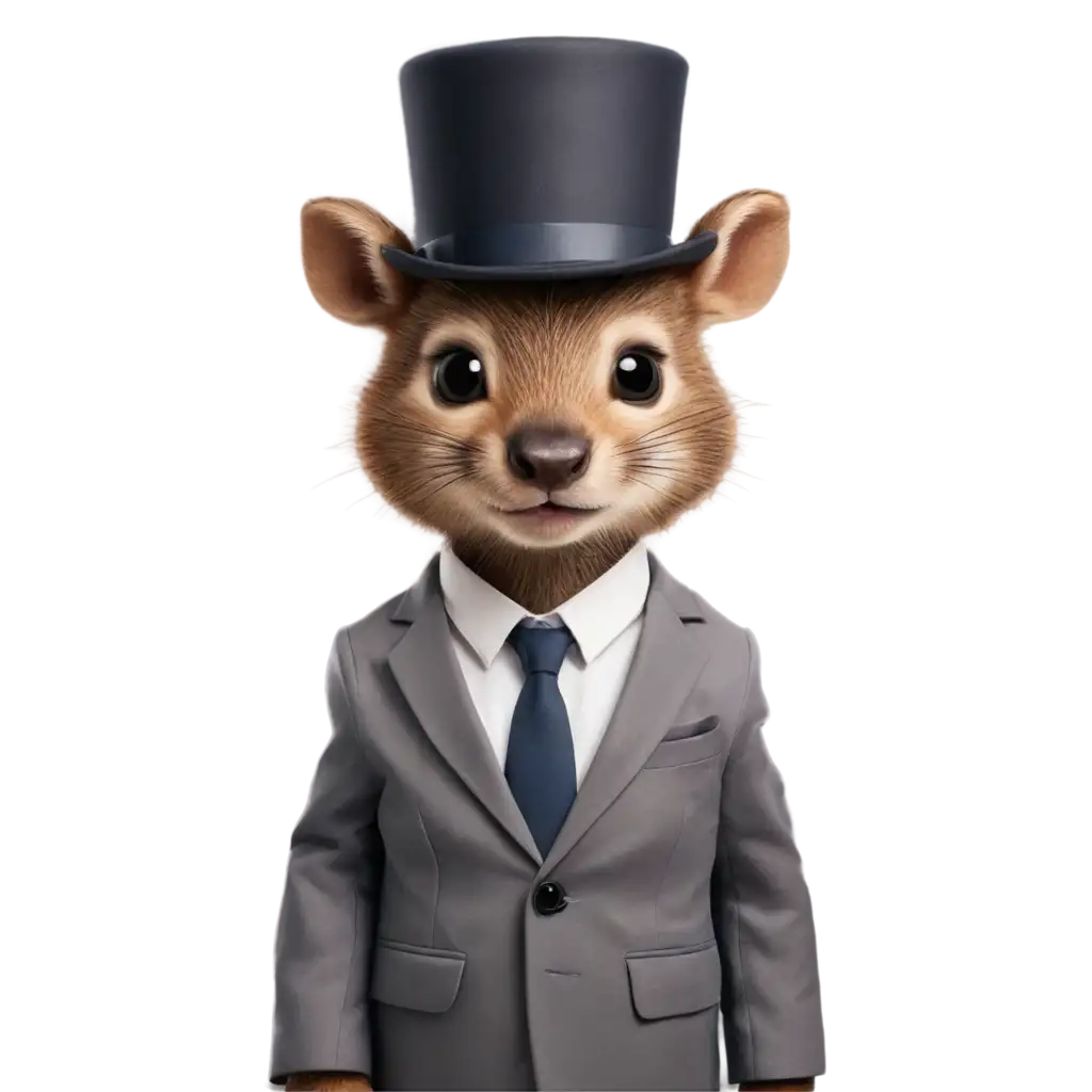 Animated-PNG-Image-Wild-Animal-in-Suit-and-Hat