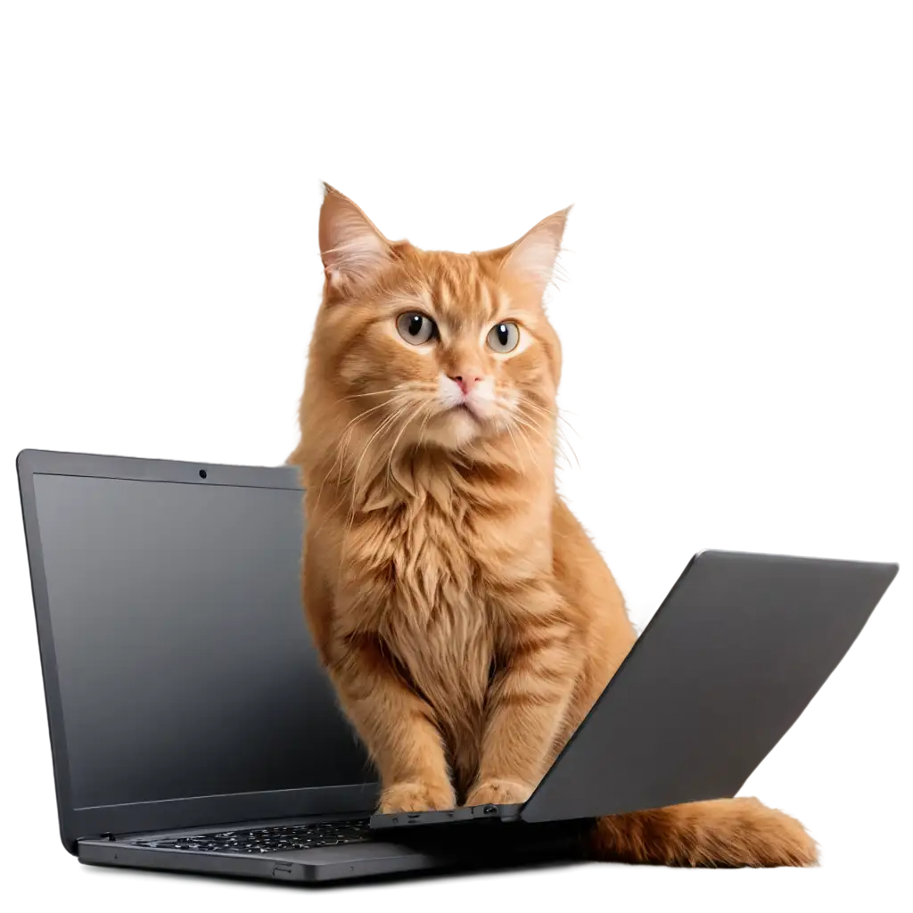 Laptop-to-Cat-PNG-Image-HighQuality-PNG-Format-for-Versatile-Uses