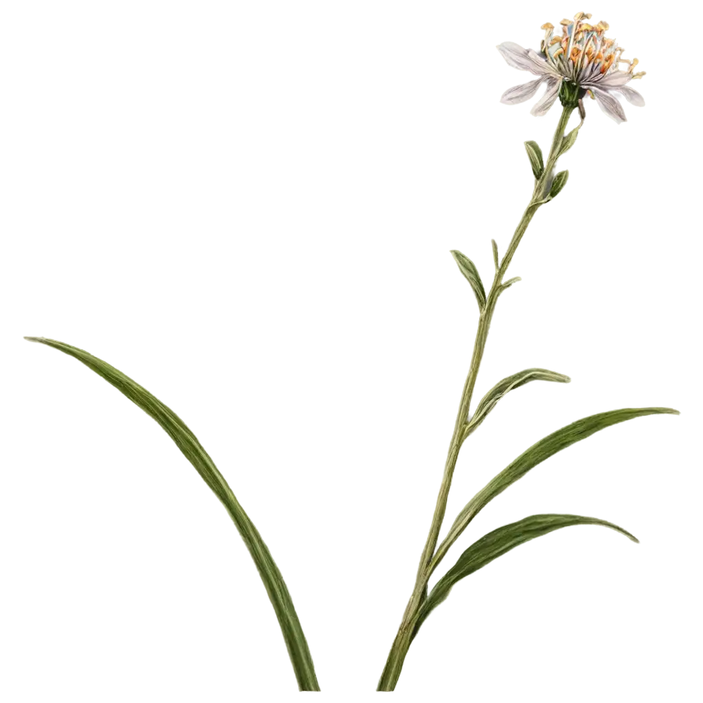 Stem-of-Field-Wildflower-in-Medieval-Style-PNG-Image-for-Creative-and-Historical-Use