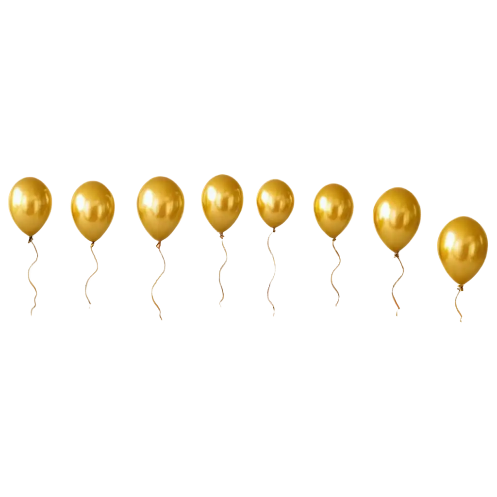 Vibrant-Golden-Color-Balloons-PNG-Enhance-Your-Designs-with-Stunning-Clarity