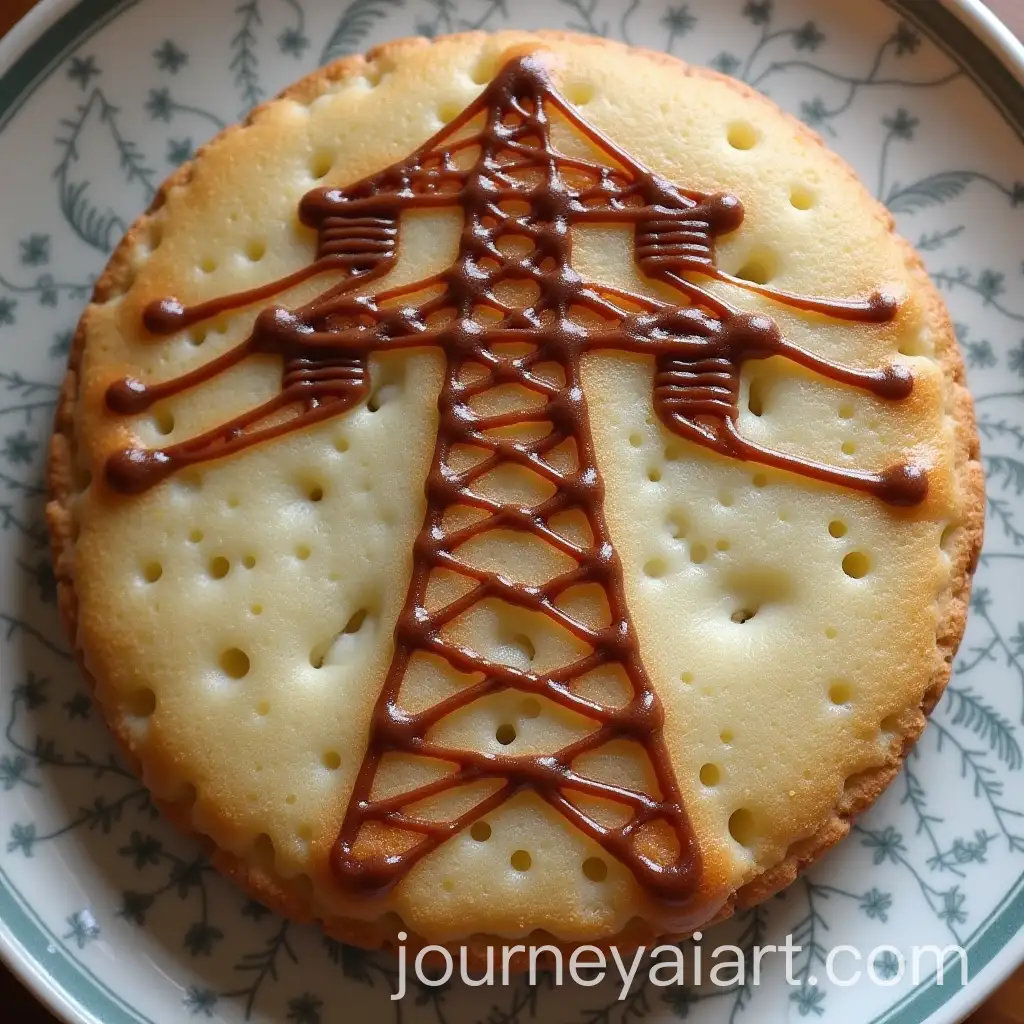 Man-Baking-Cookie-in-the-Shape-of-an-Electrical-Power-Line-Pylon