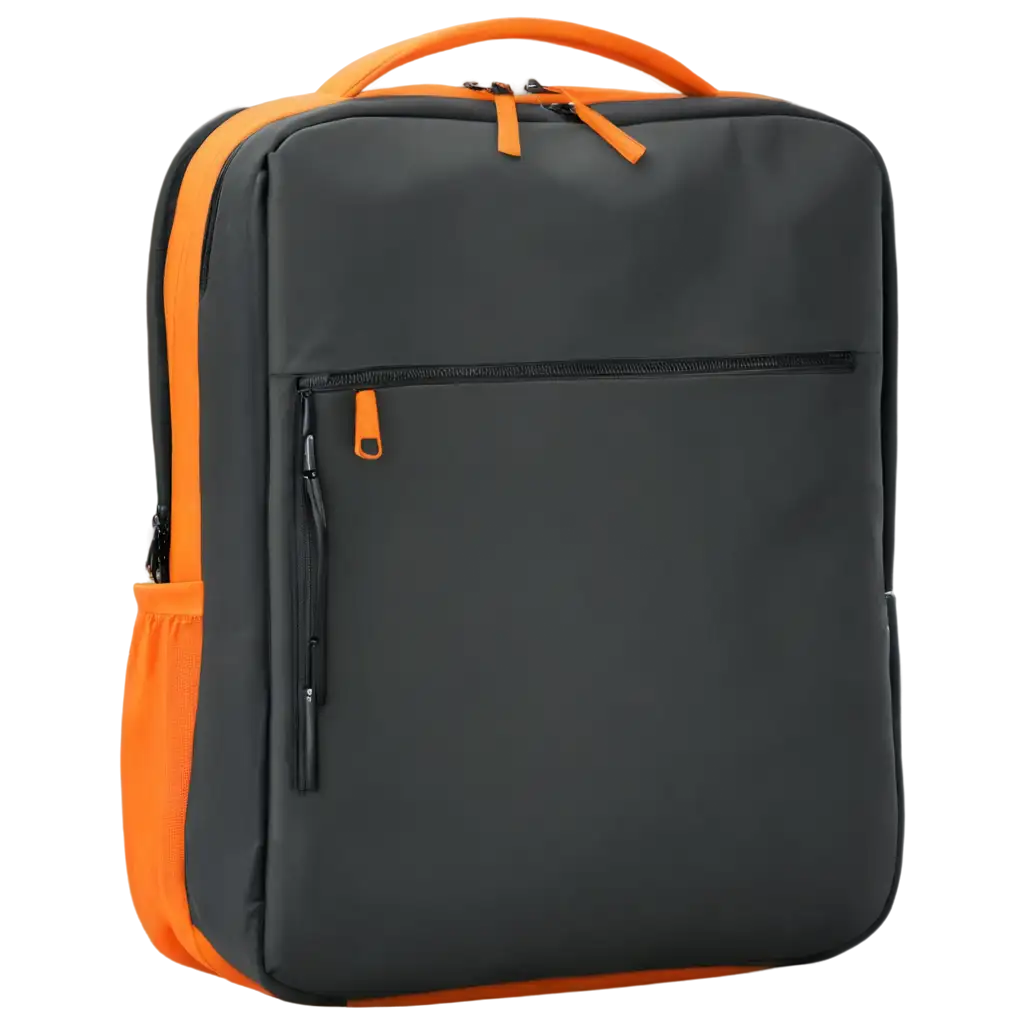 Orange-and-Black-HalfSplit-Laptop-Bag-PNG-Image-for-Versatile-Design-and-Marketing-Applications