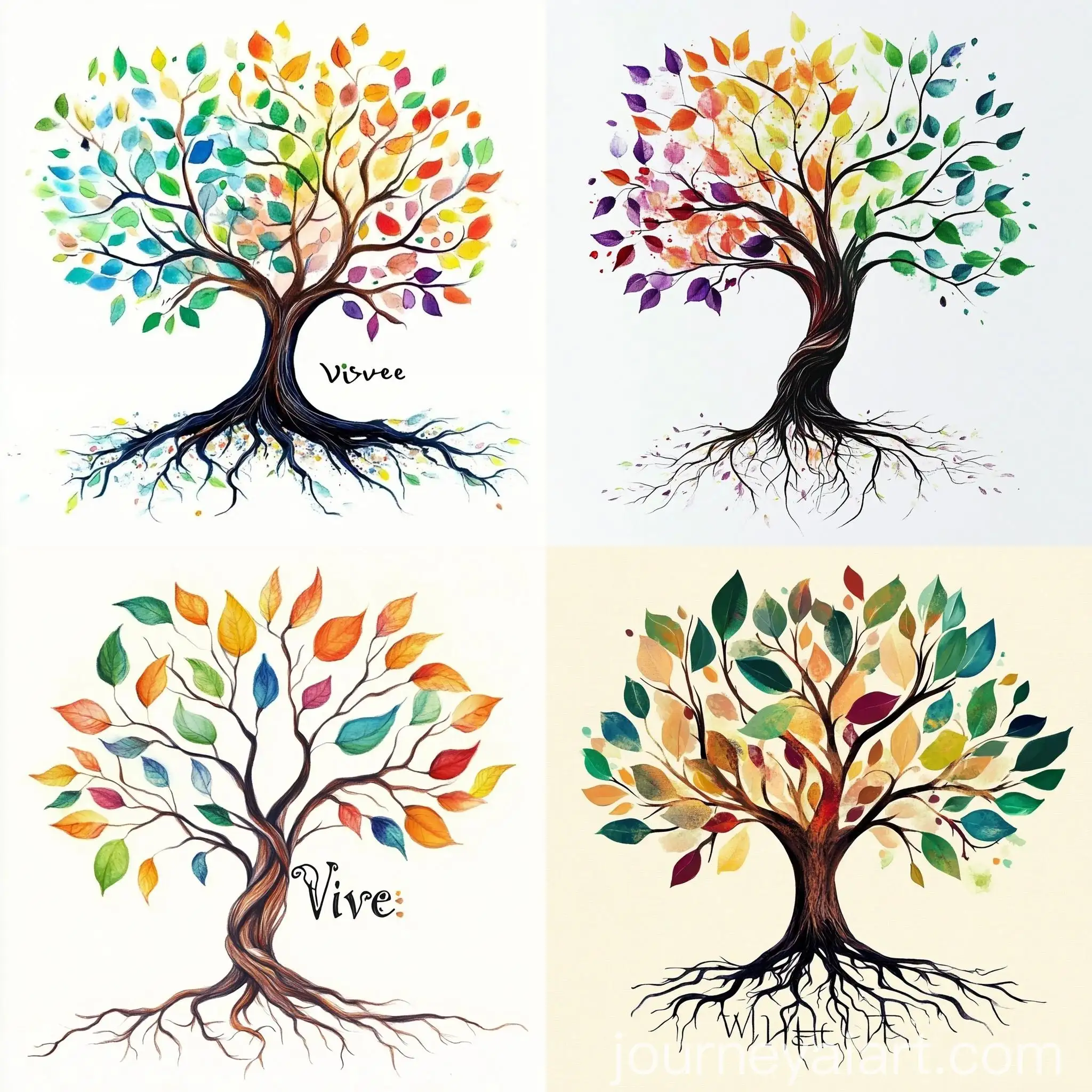 Vibrant-Tree-with-Colorful-Leaves-and-Calligraphy-Writing