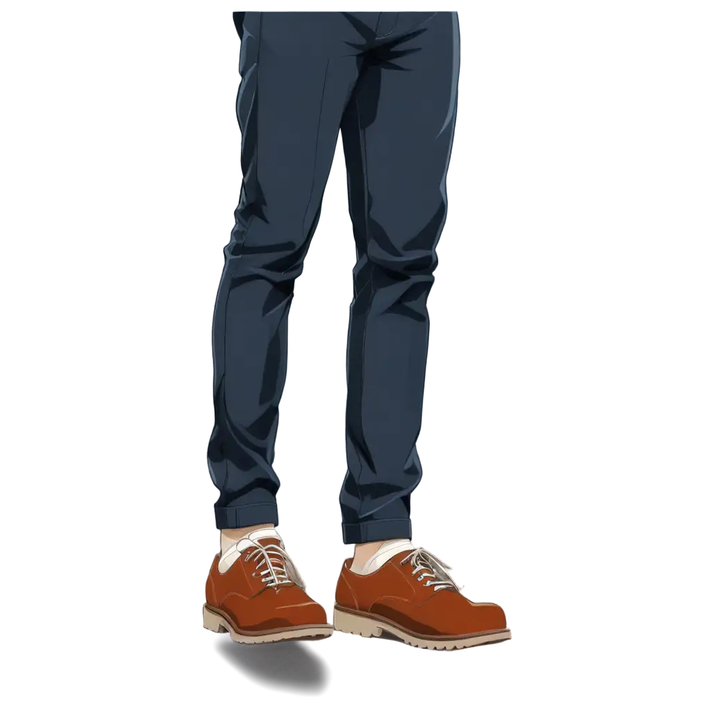 Cartoon-Style-Mans-Feet-inPNG-Image-Usage-Scenarios-Shoes-PNG-Image-from-Front-and-Top-Angles-HighQuality-Transparent-PNG-Format
