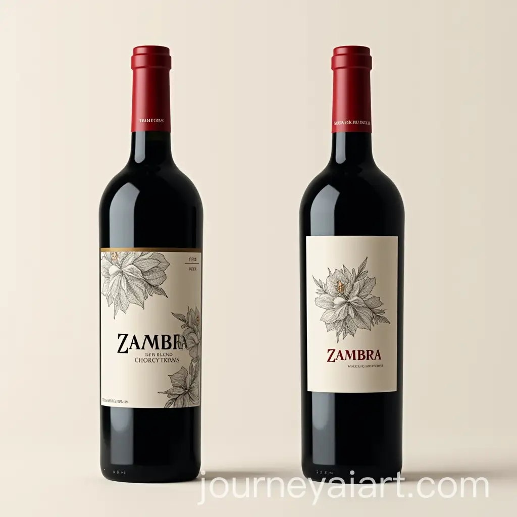 Red-Blend-Wine-Zambra-with-Logo-and-WineAI-Art-Prompt-Expansion-Label-Design