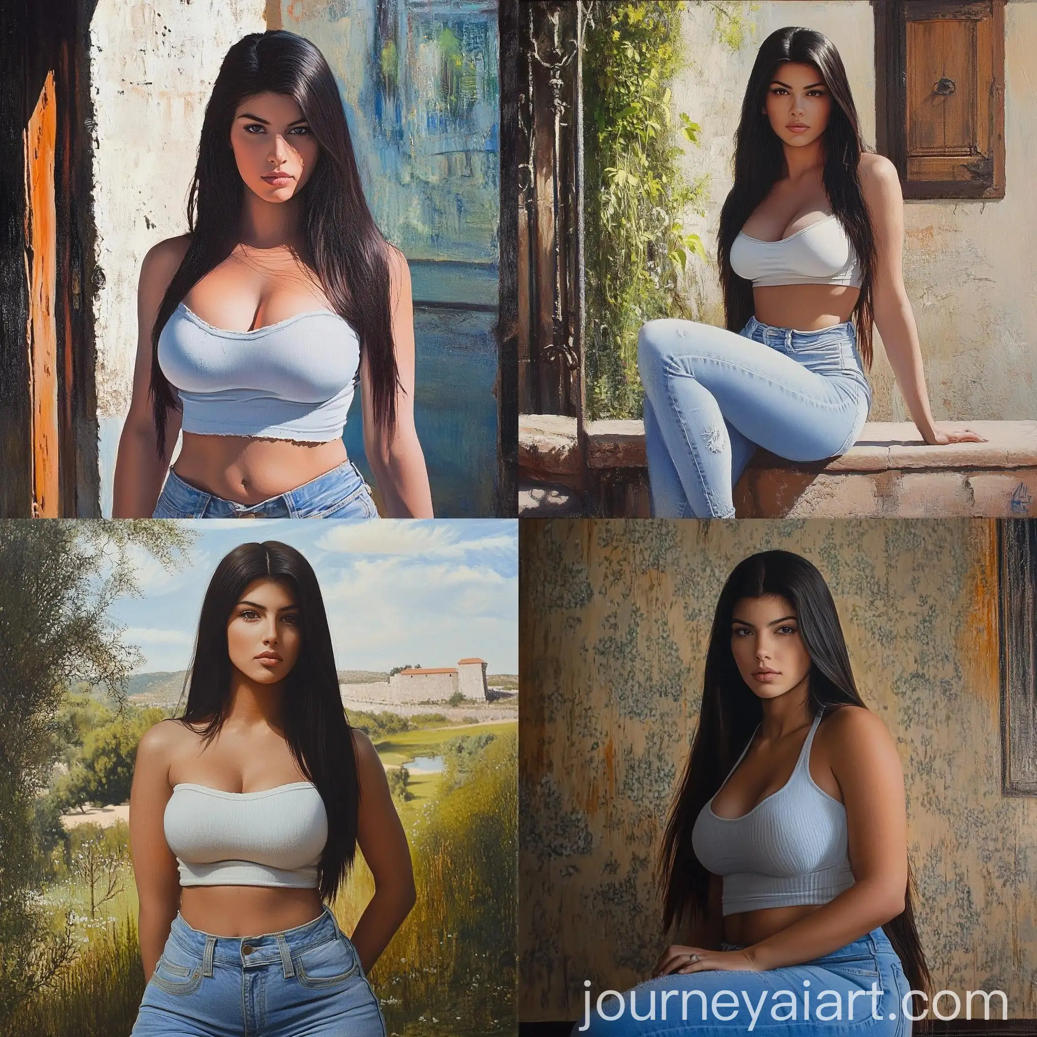 Summer-Portrait-of-a-Young-Latin-Woman-in-Light-Attire