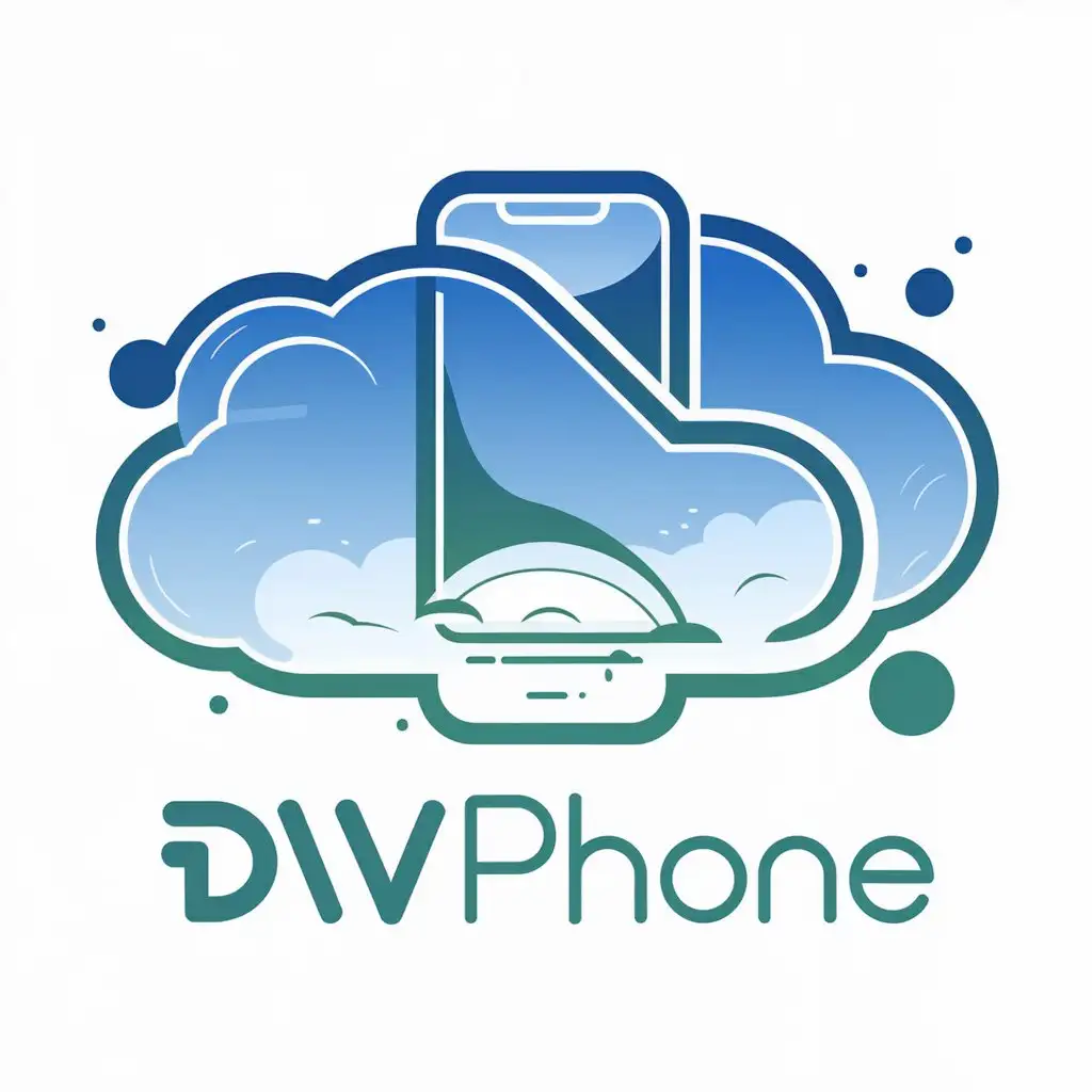 LOGO Design For Jiandouyun Mobile Green Blue CloudDriven Virtual Phone Sketch