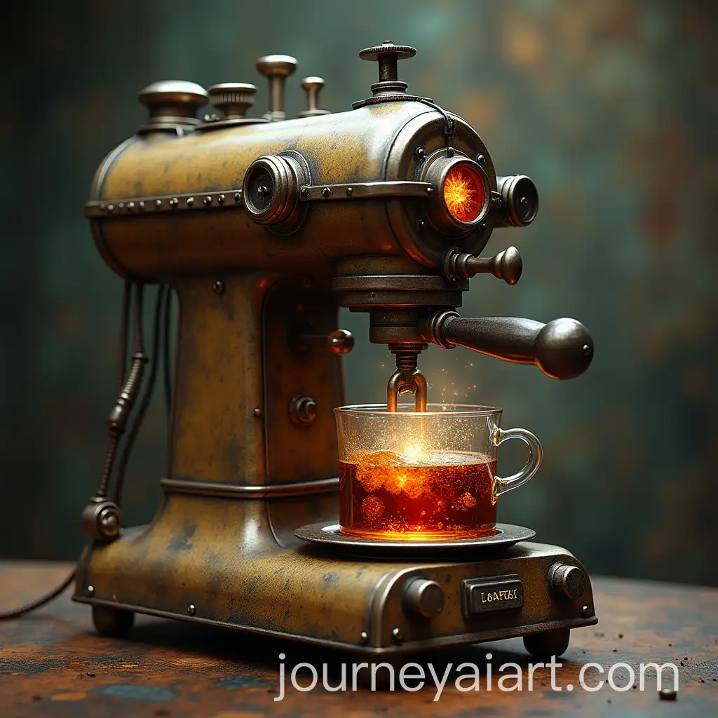 Steampunk-Coffee-Machine-with-Glass-and-Bubbles