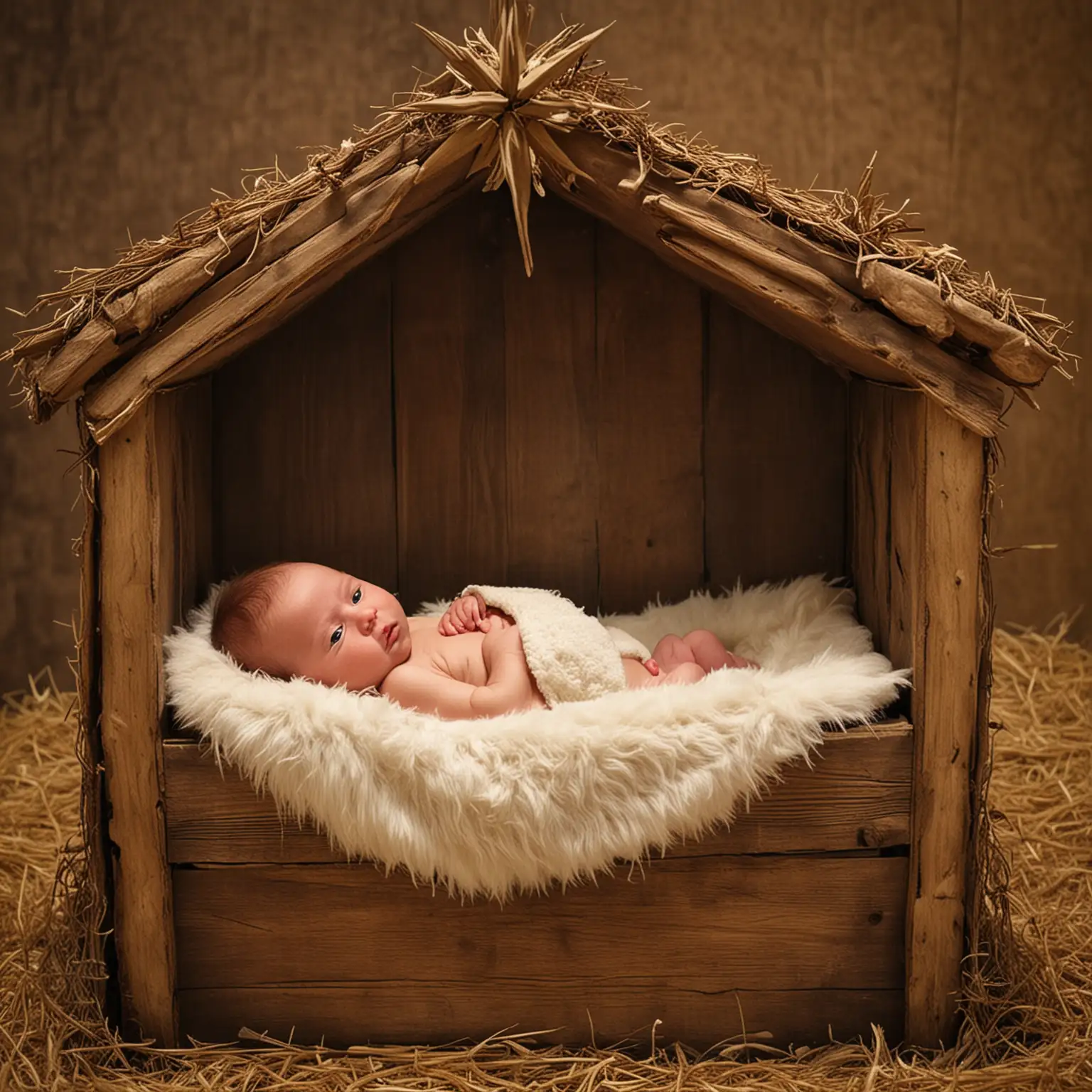 Baby in a Manger Scene