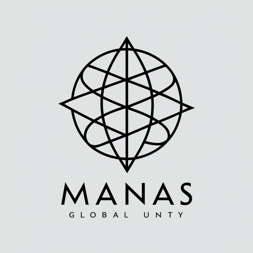 a vector logo design,with the text "MANAS", main symbol:Global, trade, unity,Moderate,clear background