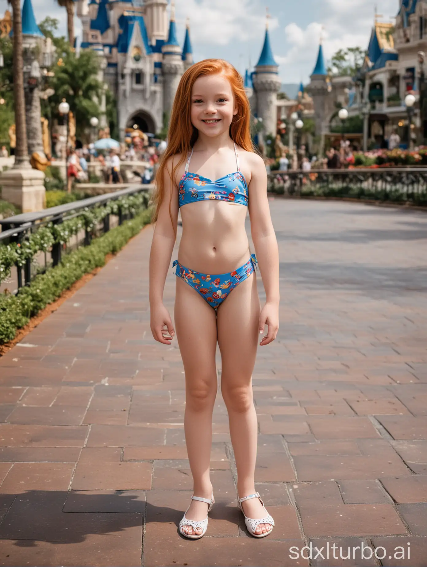 Confident-9YearOld-Girl-in-Disney-Bikini-at-Disney-World